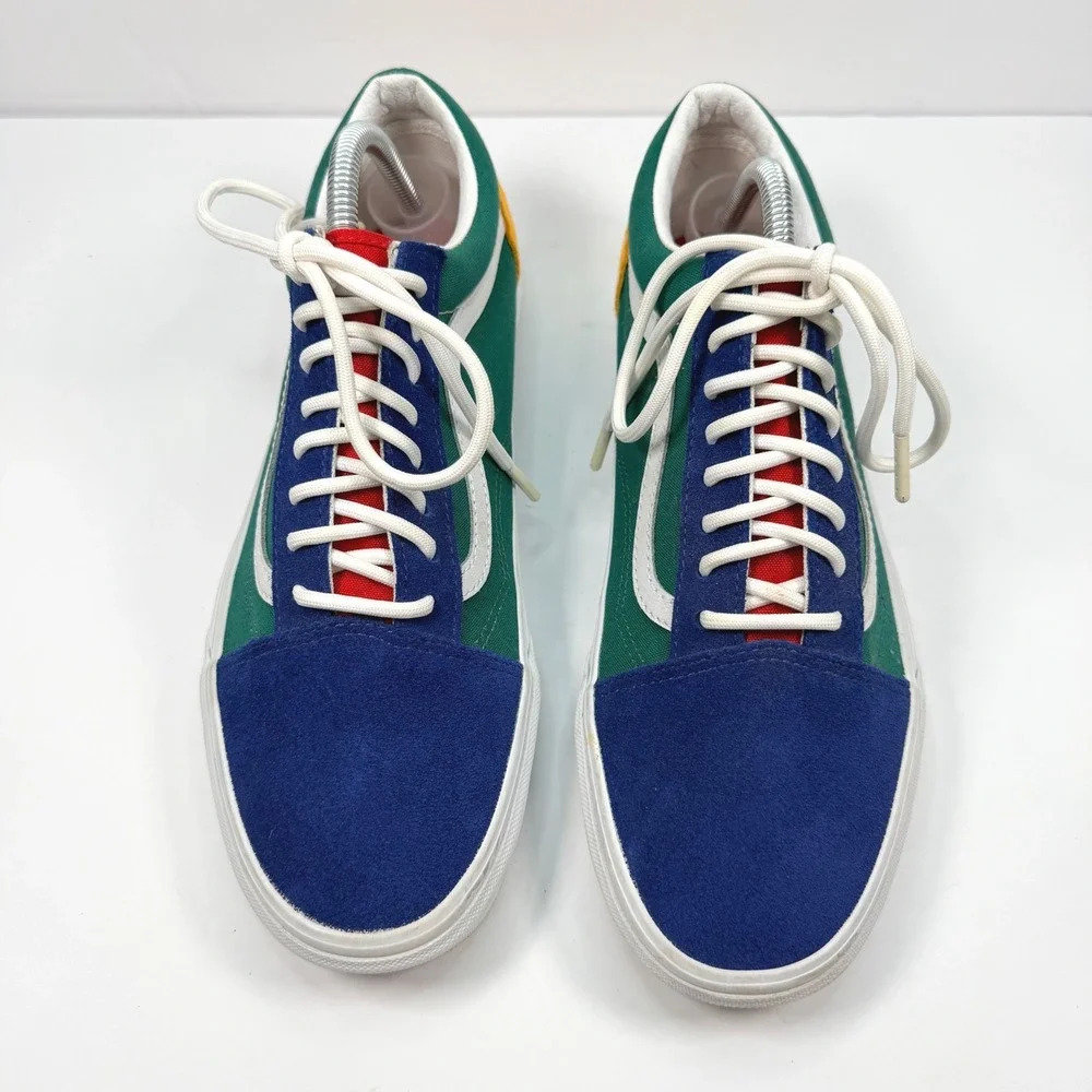 EUC Vans Mens 9.5 Old Skool Yacht Multi-Color Colorblock Canvas Suede Sneakers